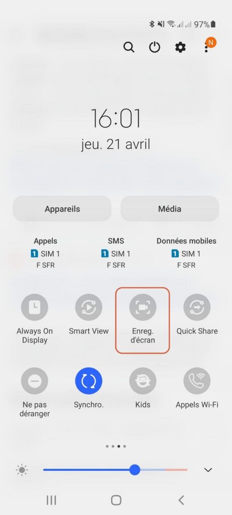 Android enregistrer son écran