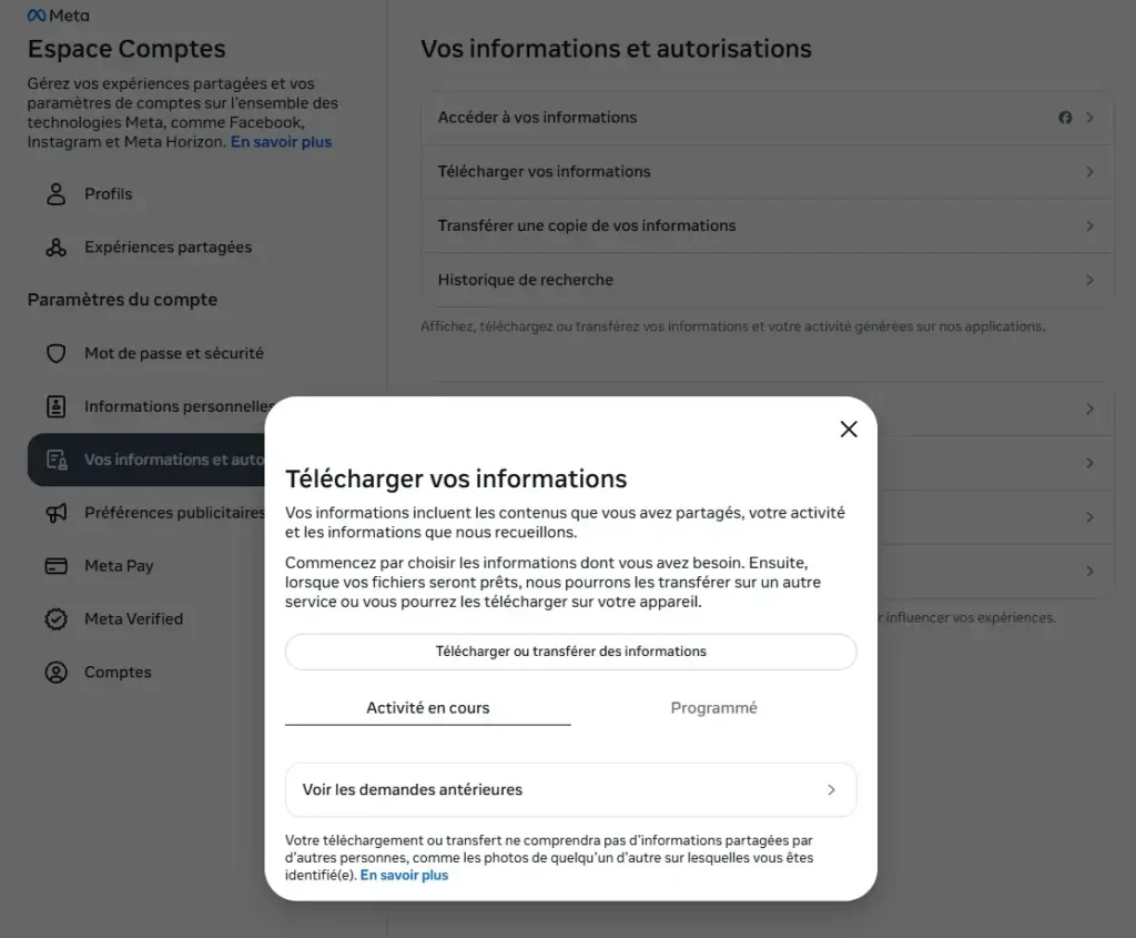 Récupérer des messages supprimés Messenger