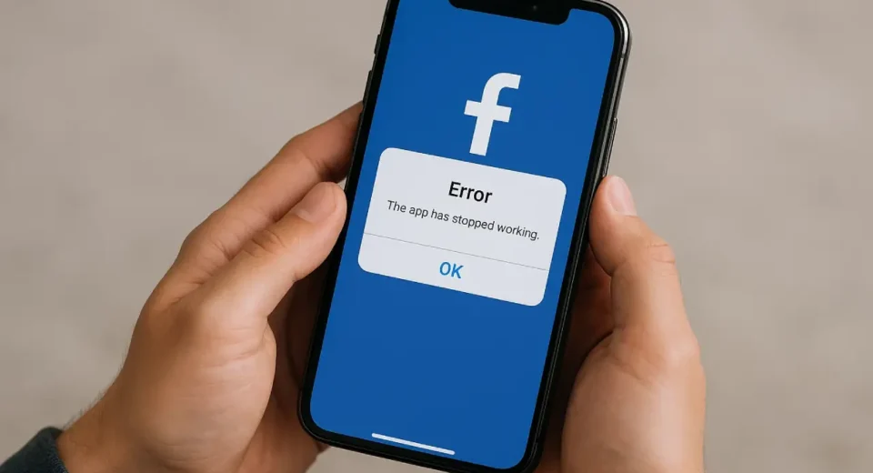 Application Facebook qui plante