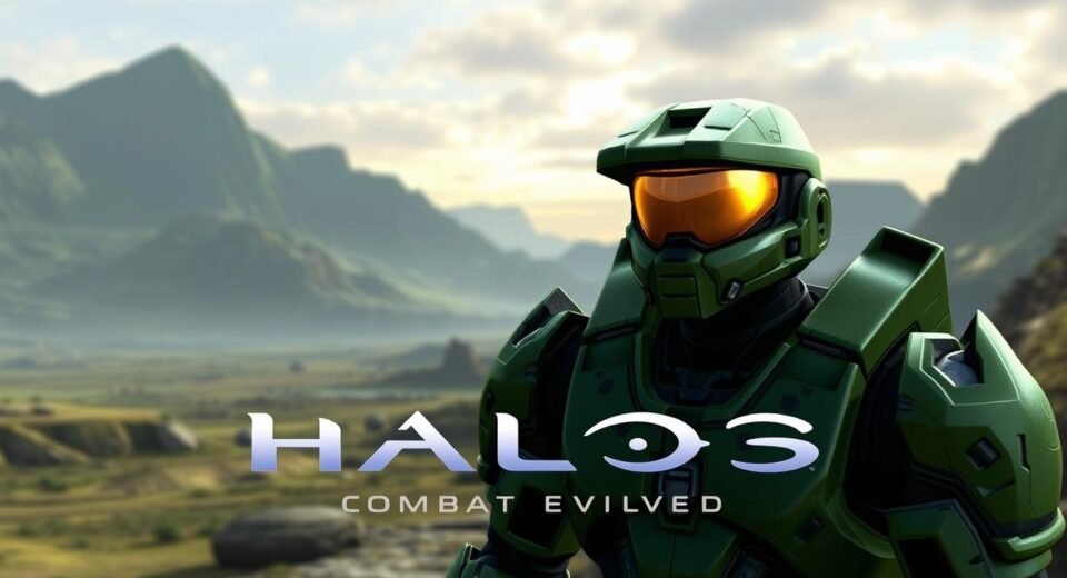 Capture d'écran du jeu Halo: Combat Evolved montrant Master Chief avec le thème principal du top 10 des musiques de jeux vidéo des années 2000