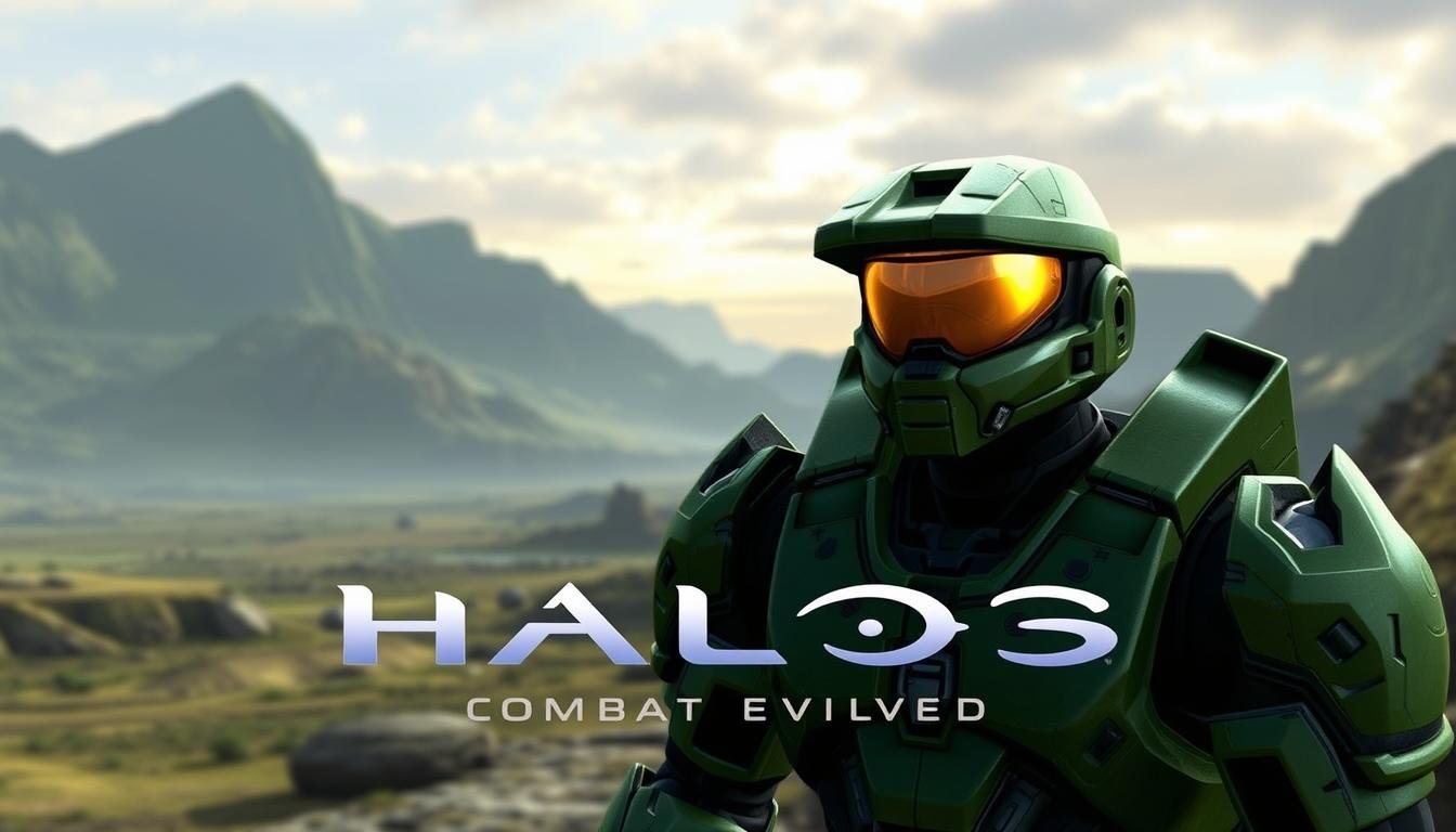 Capture d'écran du jeu Halo: Combat Evolved montrant Master Chief avec le thème principal du top 10 des musiques de jeux vidéo des années 2000