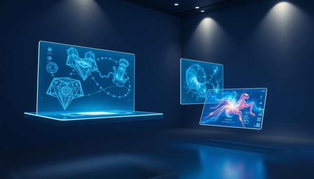 hologrammes et téléphones futuristes hologrammes et téléphones futuristes