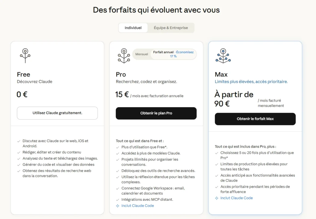 utiliser Claude pour créer