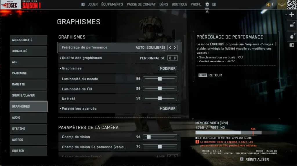 Battlefield REDSEC Les Meilleurs Paramètres