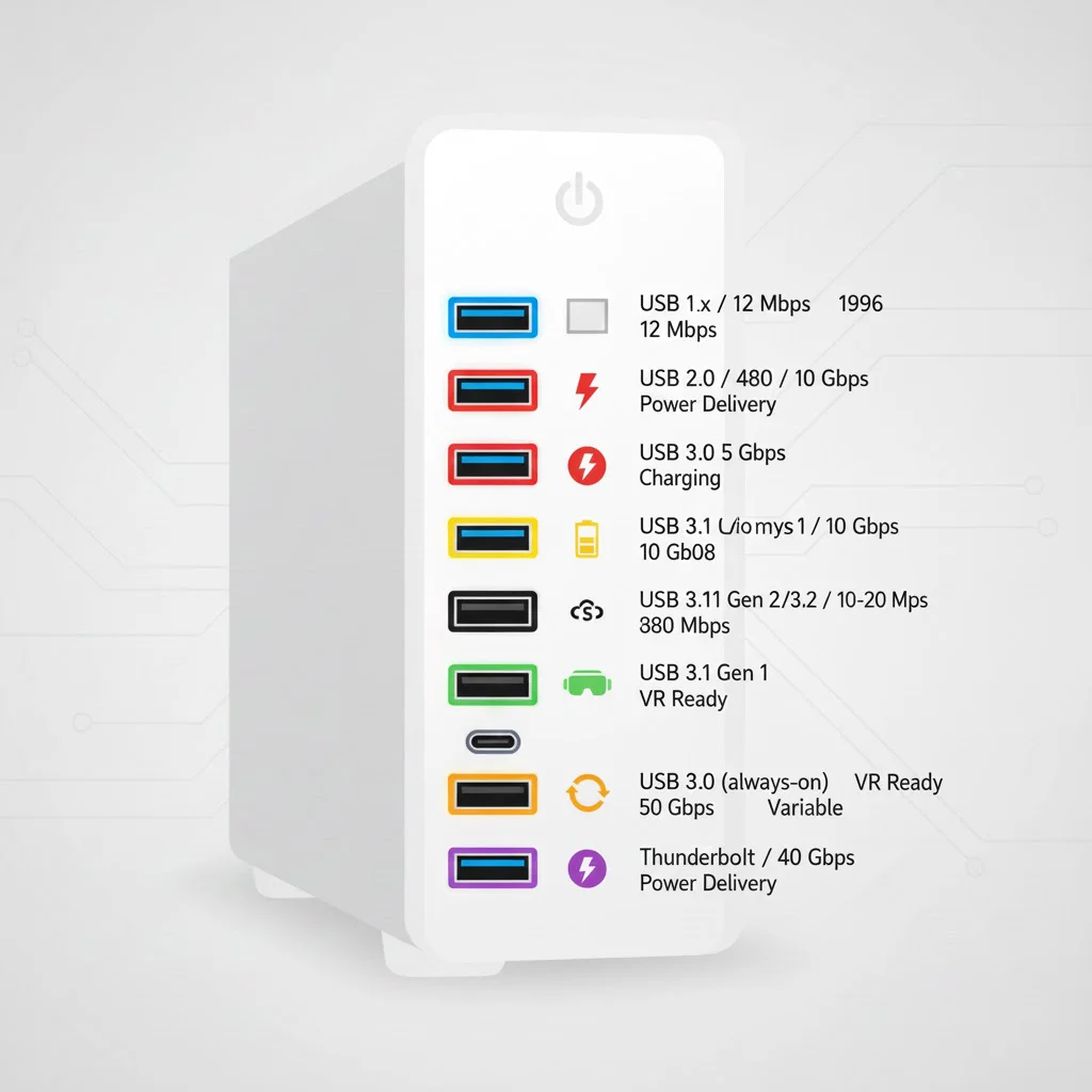 Couleurs des Ports USB