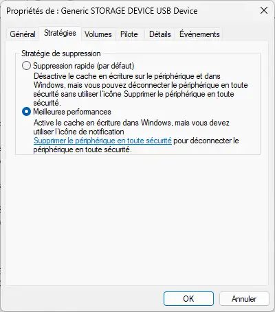 optimiser les performances de l'USB