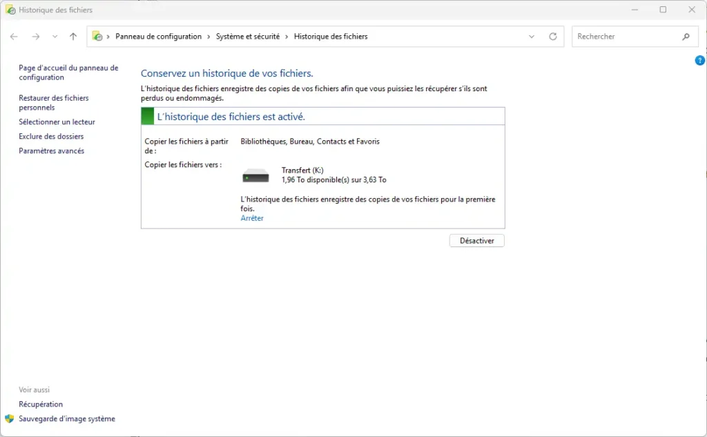 récupérer des fichiers supprimés de la corbeille