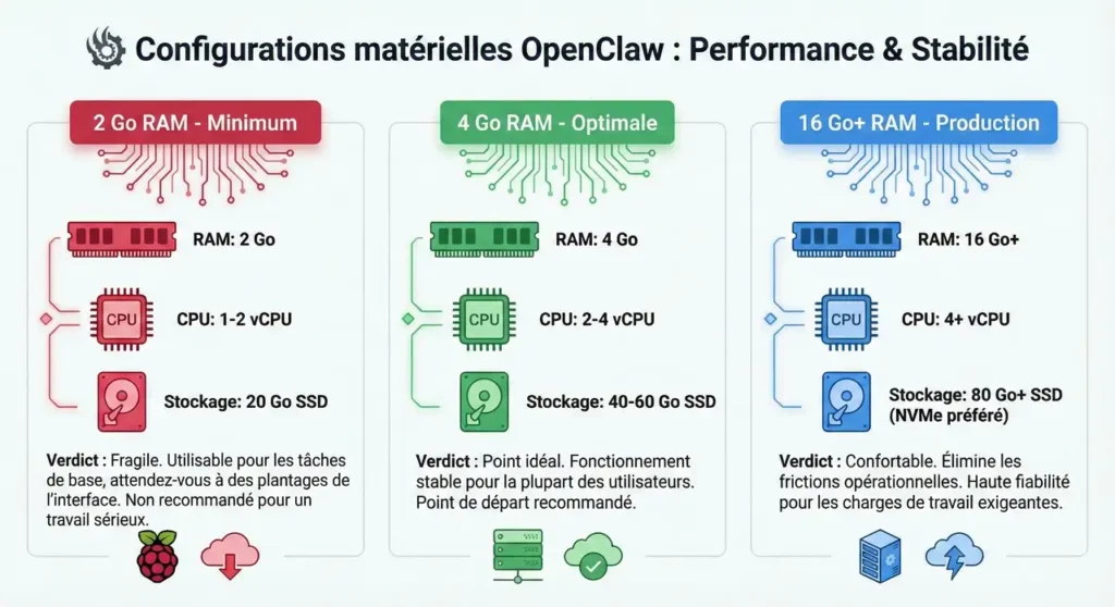 OpenClaw configuration matériel