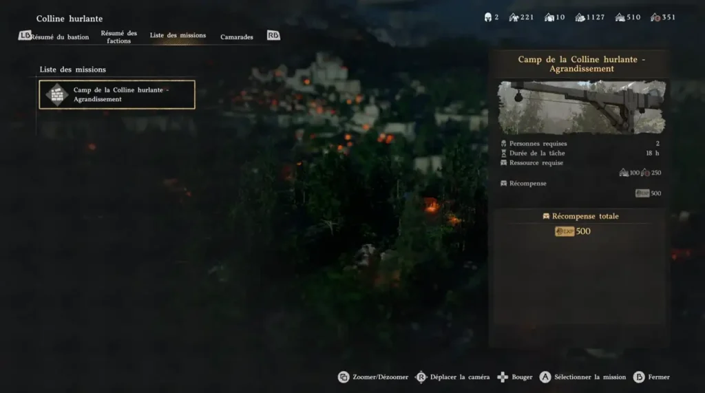Mission agrandissement Colline Hurlante Crimson Desert