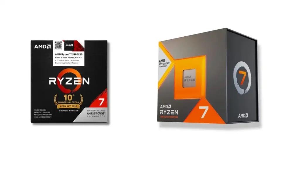 AMD Ryzen 7700X3D et 5800X3D anniversaire : deux CPU, deux marchés, une seule stratégie amd ryzen 7700x3d et 5800x3d