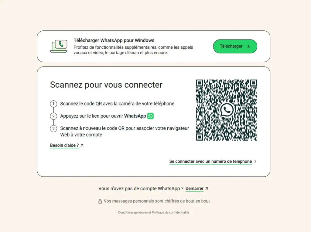 WhatsApp Web sans internet