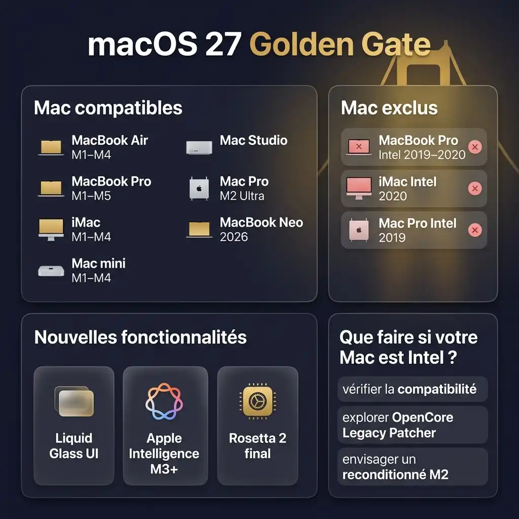 Mon Mac va-t-il tourner sous macOS 27 ? macOS 27