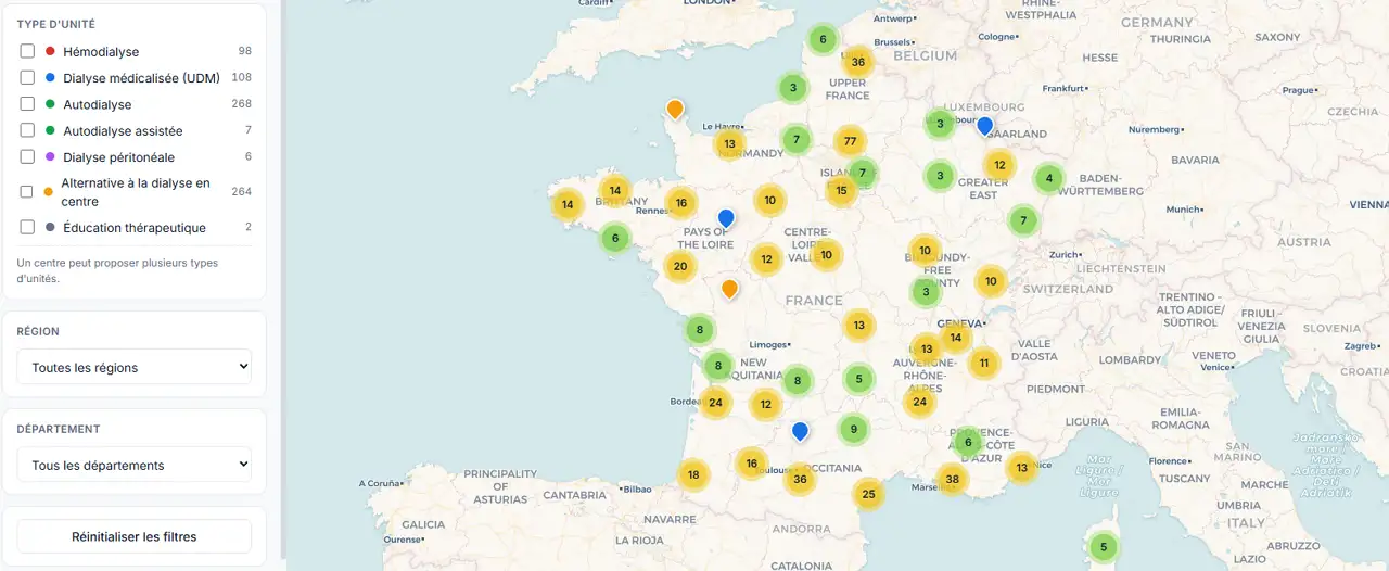 centres de dialyse en France