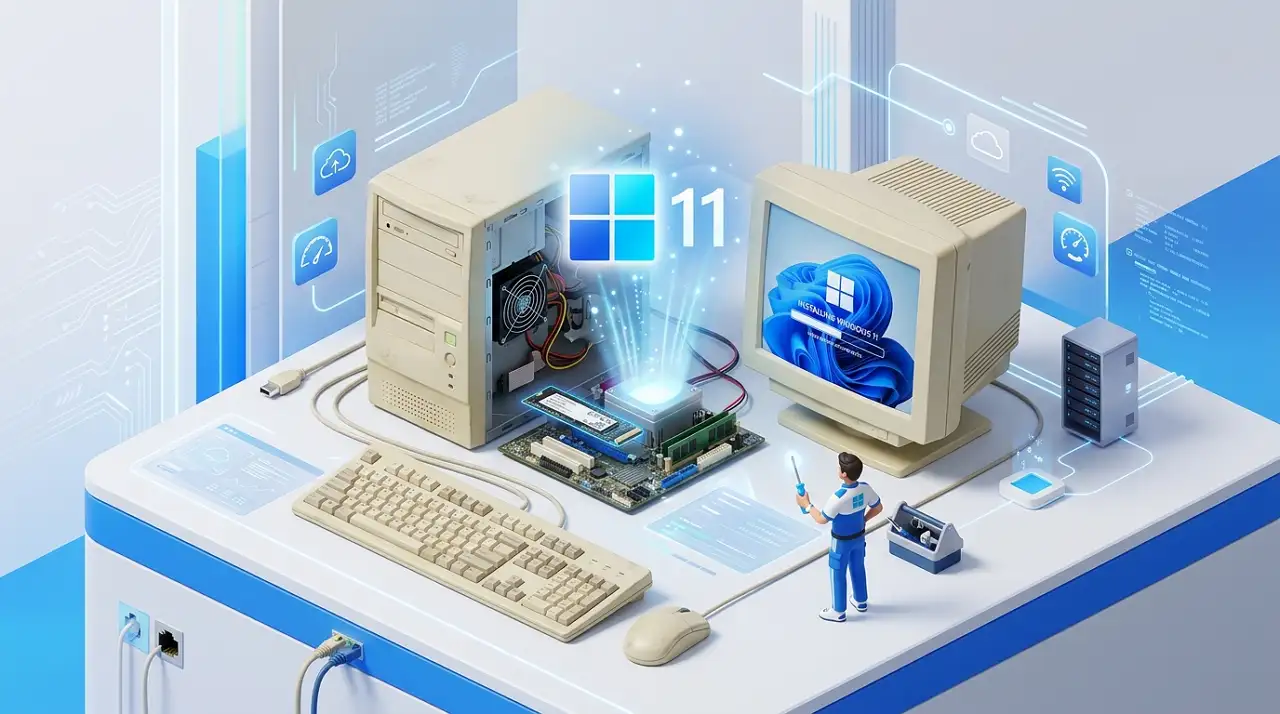 Installer Windows 11 sur un vieux PC sans TPM 2.0 : le guide complet 2026 Installer Windows 11 sur un vieux PC