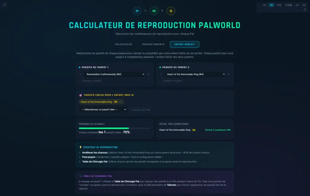Calculateur de reproduction Palworld : trouvez toutes les combinaisons de Pals Calculateur de reproduction Palworld