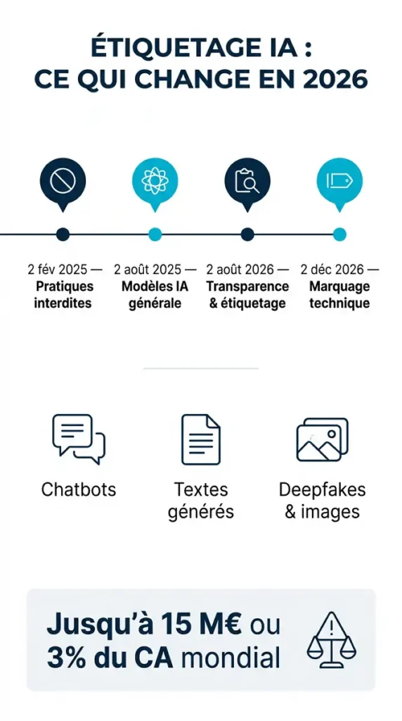 Comment étiqueter un contenu IA sur son site (guide 2026) Comment étiqueter un contenu IA