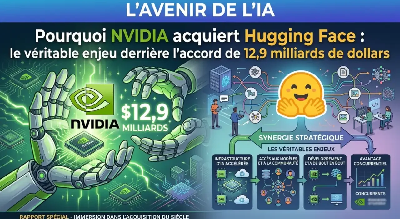 Pourquoi NVIDIA rachète Hugging Face : le vrai enjeu derrière le deal à 12,9 milliards de dollars pourquoi nvidia rachète hugging face