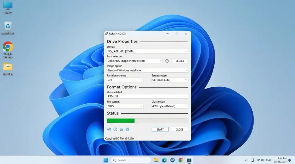 Clé USB bootable Windows 11