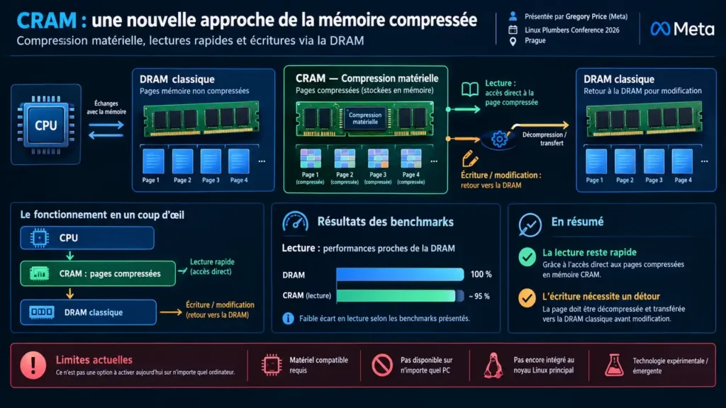 CRAM Linux : la mémoire compressée de Meta expliquée CRAM Linux
